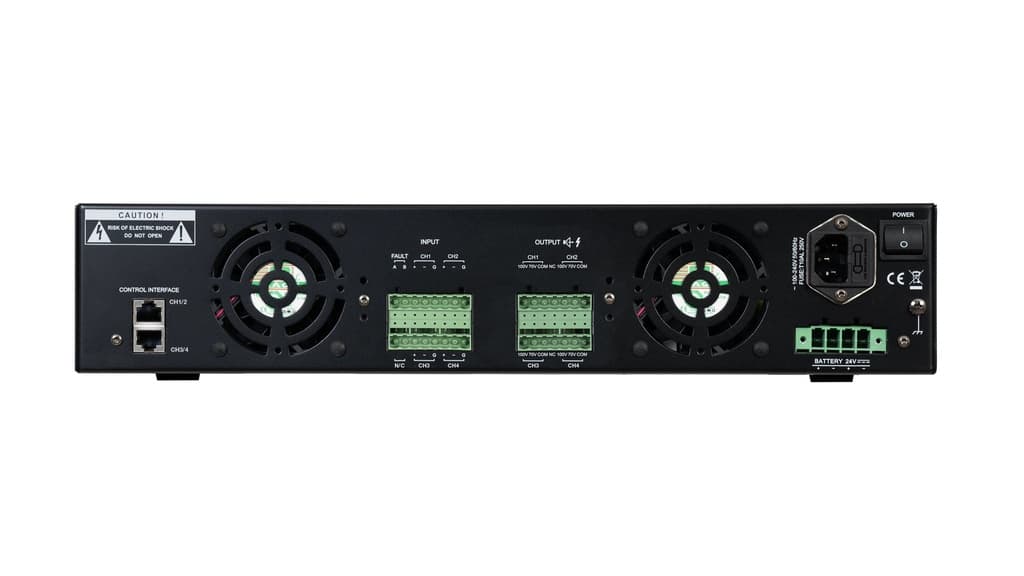 Etapa de potencia digital de 4 x 125 W RMS para sistema de megafonía y alarma por voz EN 54 ZS thumbnail 2