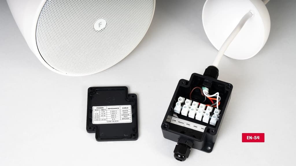 Altavoz colgante con transformador de línea de 100 V y baja impedancia certificado EN 54 thumbnail 3